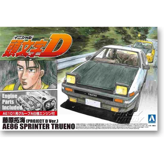 Сборная модель 1/24 Initial D Fujiwara Takumi AE86 Late Type 00813|Наборы для сборки моделей| |