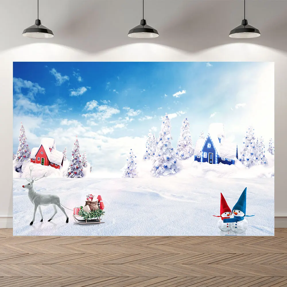 

Seekpro Photography Background happy Birthday party Banner Backdrop merry chiristmas snowman new year Photo Background Photocall