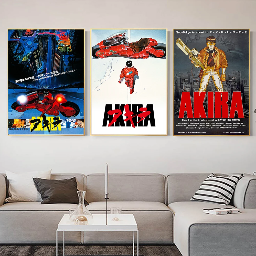 Постеры и принты из японского аниме-фильма Акира, Современная Картина на холсте, настенные художественные картины для гостиной, украшение д...