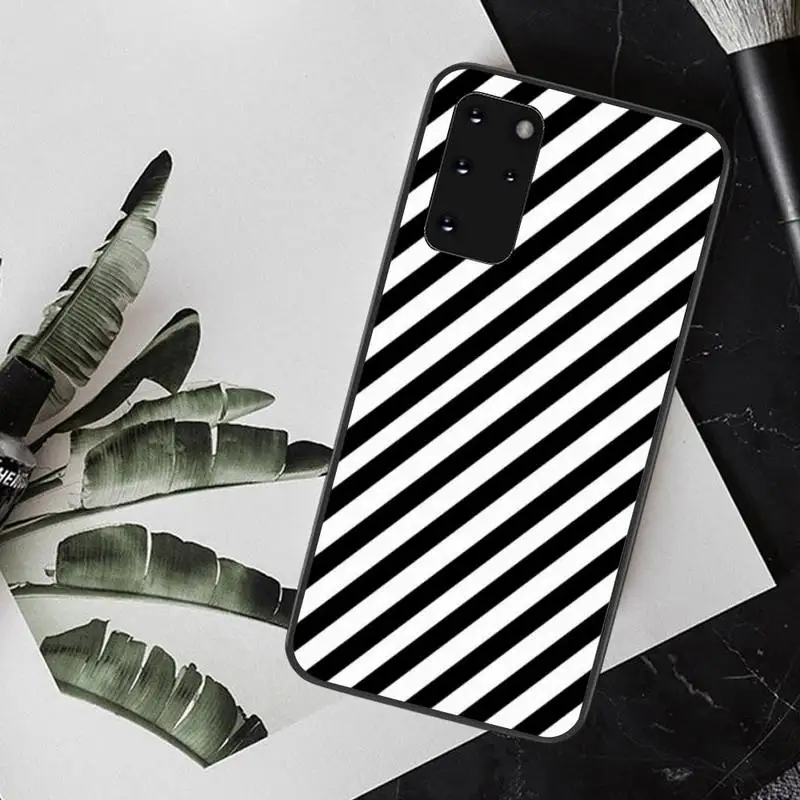 Мягкий резиновый Чехол CUTEWANAN в черно-белую клетку из ТПУ для телефона Samsung S20 plus Ultra