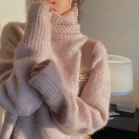 turtleneck sweater women korean top fashion 2020 pullovers batwing sleeve plus size winter clothes knit sweater women