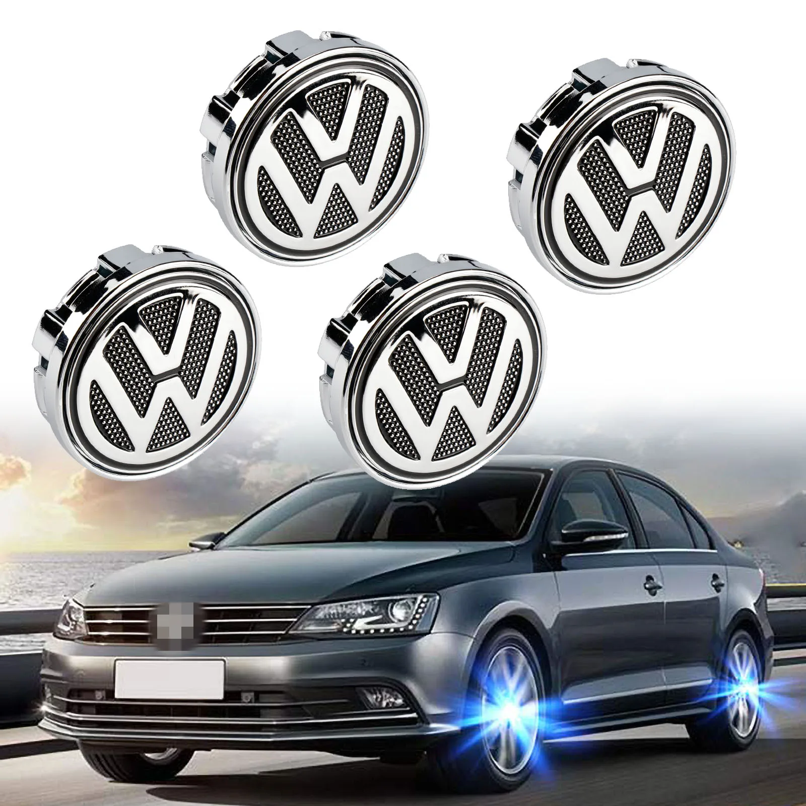 4 шт. 56 мм светящаяся Магнитная подвеска светодиодный логотип эмблема