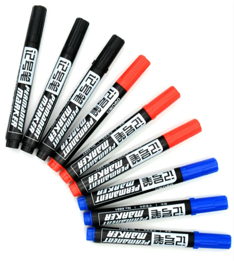 Постоянный маркер Deli большой емкости Черный Масляный линейная ручка с крючком