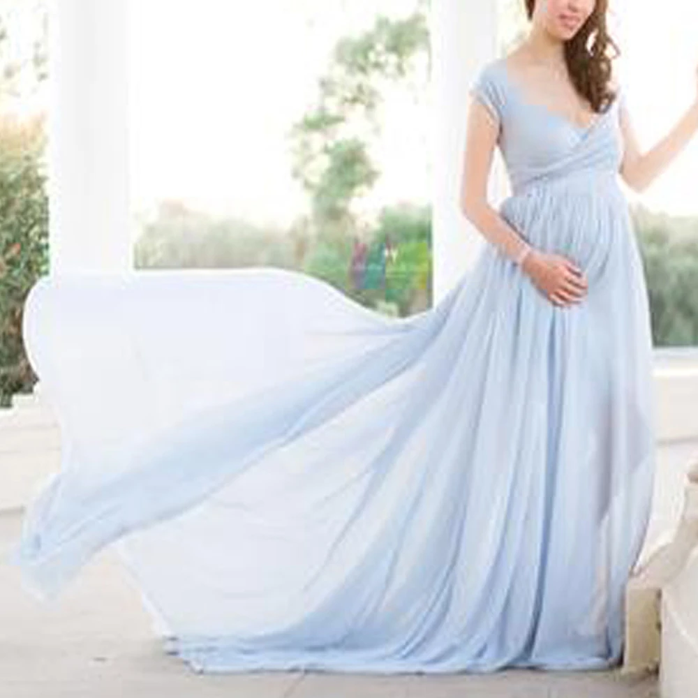 Сексуальное платье для беременных платья макси фотосессии одежда 2019 с открытыми