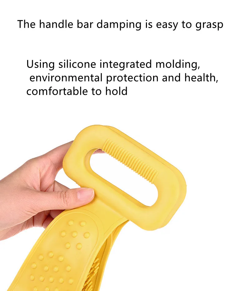 

Long Bath Towel Massage Rubbing Silicone Bath Towel Massage Pull Back Strip Brush Easy to Clean the Pull Back BandBathroom