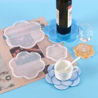 cherry blossoms flower coaster silicone mold 3 size coaster jewelry craft casting tools home decoration