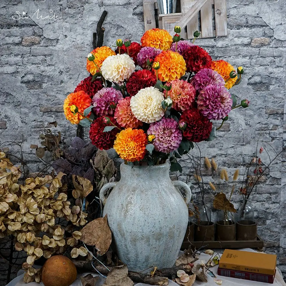 SunMade новинка высококачественные далии большие хризантемы осенние украшения
