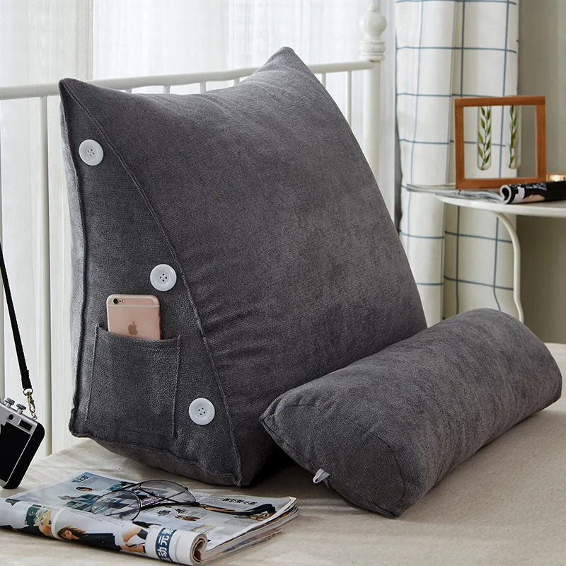 Подушка на спинку кресла для медитации большие треугольные диванные подушки