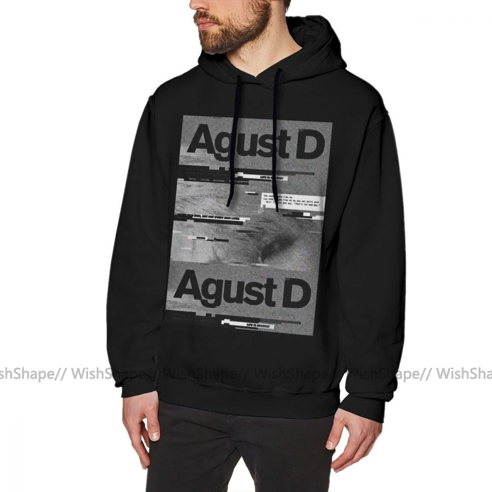 Agust D худи AGUST альбом Арт толстовки с длинным рукавом хлопковый пуловер капюшоном