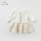 DB12957-1 dave bellaвесеннее платье принцессы для маленьких девочек с цветочным рисунком в стиле пэчворк; детское модное праздничное платье; одежда в стиле Лолиты для малышей