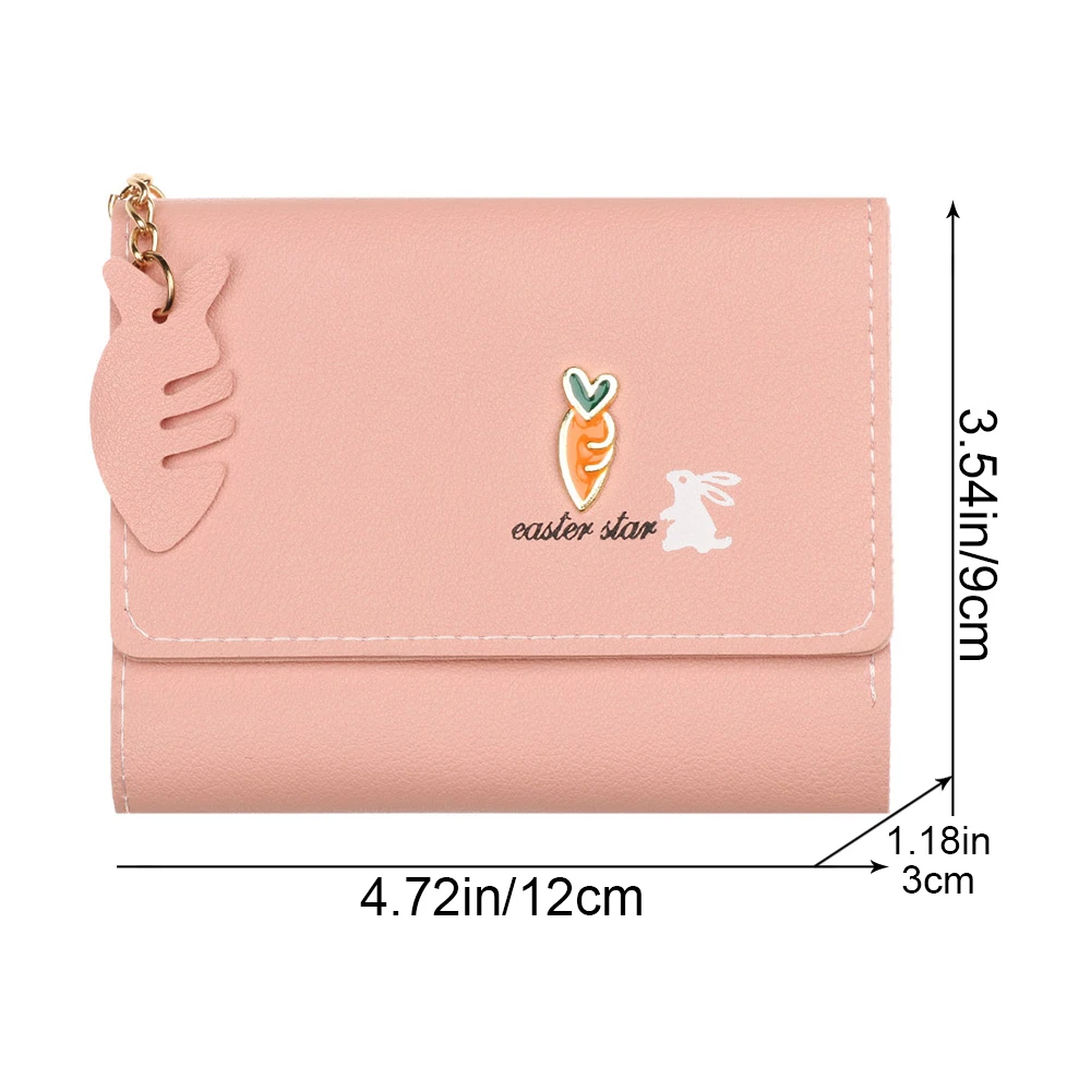 

Women's Short Wallets Student Wallets Korean Version Cute Small Wallet Coin Purse Card Holder Folding Mini Multifunction Wallet