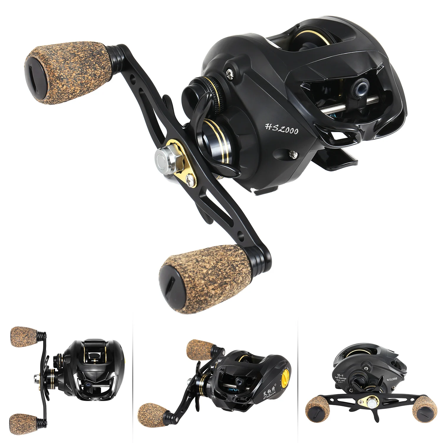 18 + 1 Шариковые подшипники рыболовная катушка с глубокими мелкими катушками 6 3: