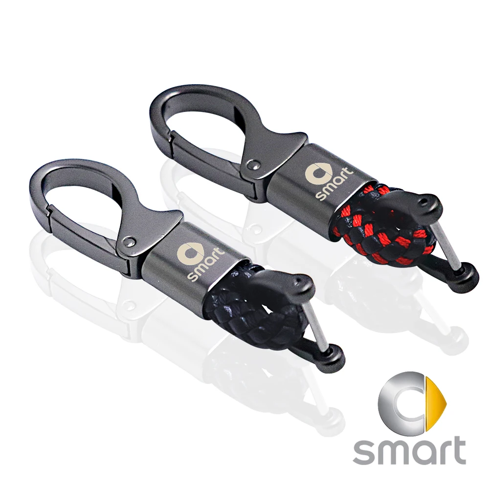 

Car Keychain Black Clasp Creative DIY Keyring Holder Key Chain For Smart 450 451 Smart 453 Fortwo Forfour Auto Accessories