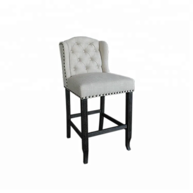 

ChinaFurniture processing and production factory modern light luxury fabric dinner chair wooden foot