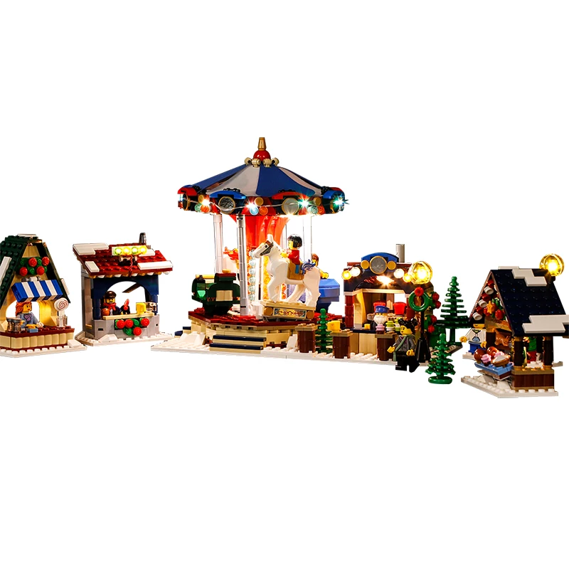 

Led Light Kit For 10235 Village Market Building Block For Christmas Gift (Only LED Light, No Block Kit)
