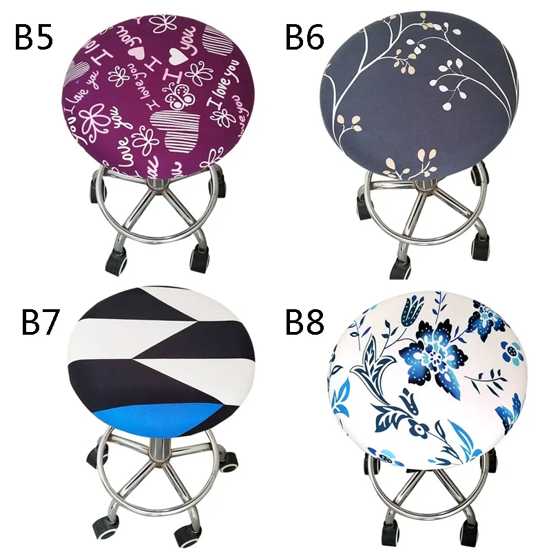 Цветочный принт круглая Рабочая панель офисное сидение для встреч эластичное