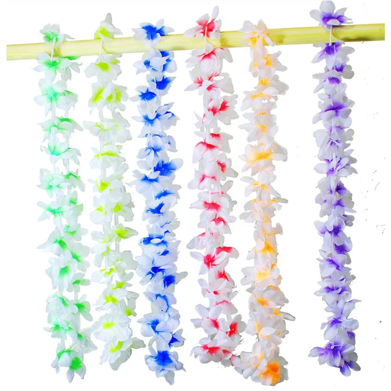 100 см имитация цветов Гавайский пляж стиль гирлянда ожерелье праздник Лето океан