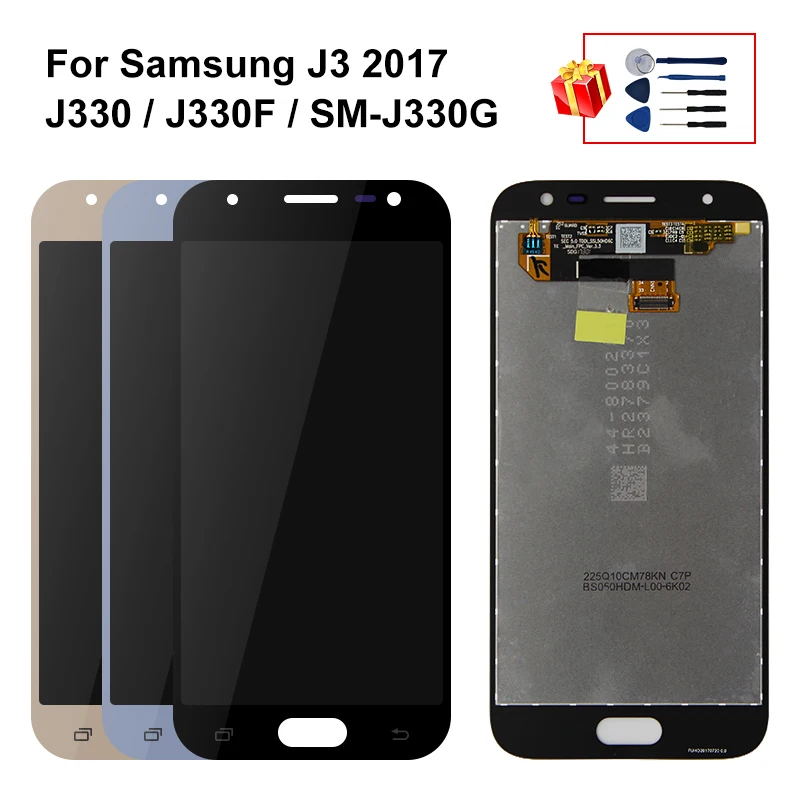 

Дисплей для Samsung Galaxy J3 2017, J330, J330F, SM-J330G, ЖК-дисплей, сенсорный датчик, стеклянный дигитайзер в сборе для J3 2017, ЖК-дисплей