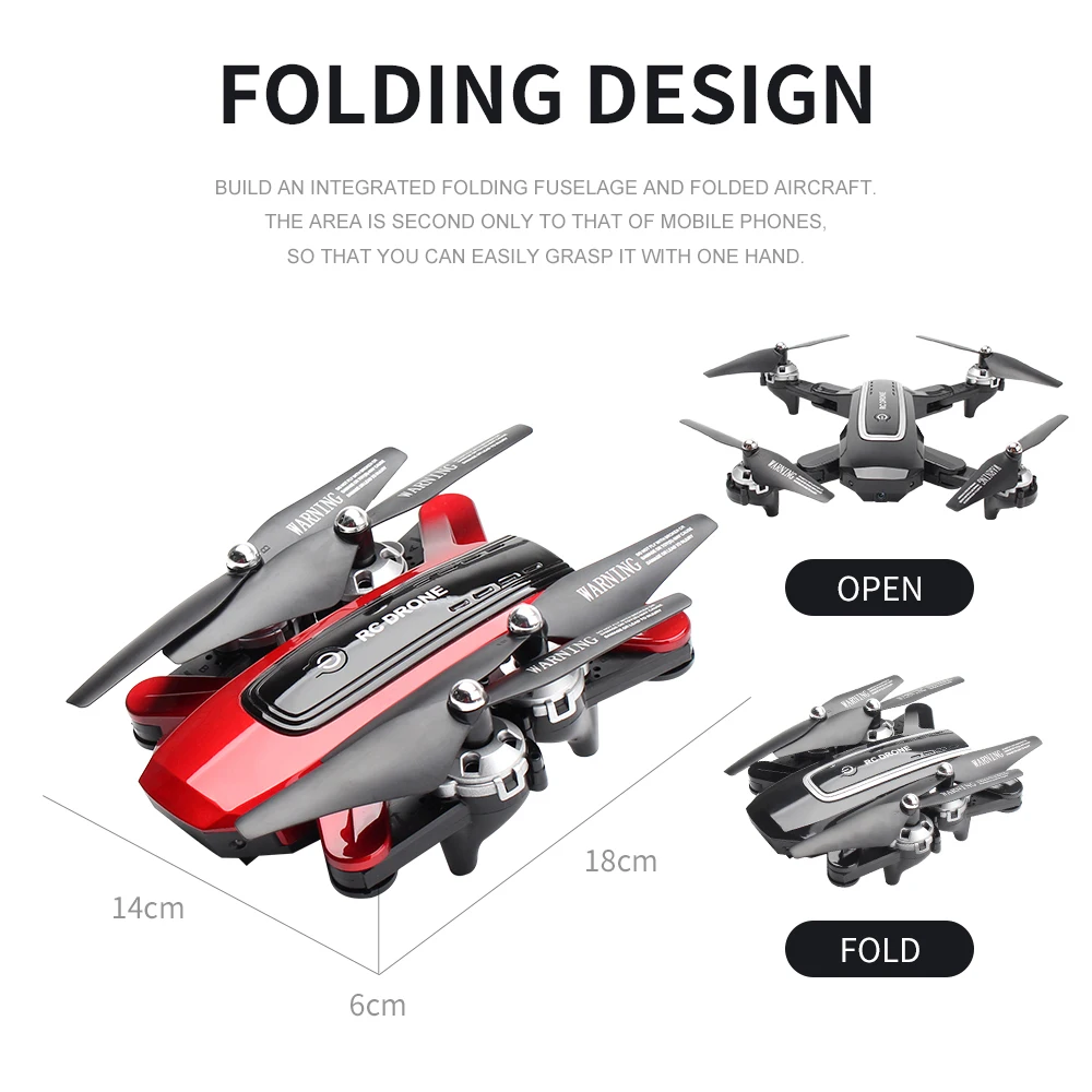 

GPS Drone 4K HD Camera Wifi FPV 1080P RC Quadcopter Smart Follow Foldable UAV Altitude Hold Mode Dron VS XS812 Toy Gift