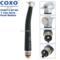 coxo yusendent dental push button turbine high speed standard head handpiece m4 4holes cx207 c sp black color nsk pana max type