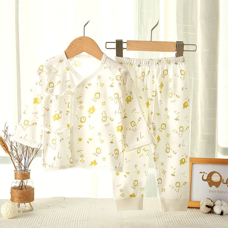 

Infant Baby Set Autumn New Cotton Print Children's Underwear Set Baby Pants Set Long Sleeve Children Homewear 0 3 6M