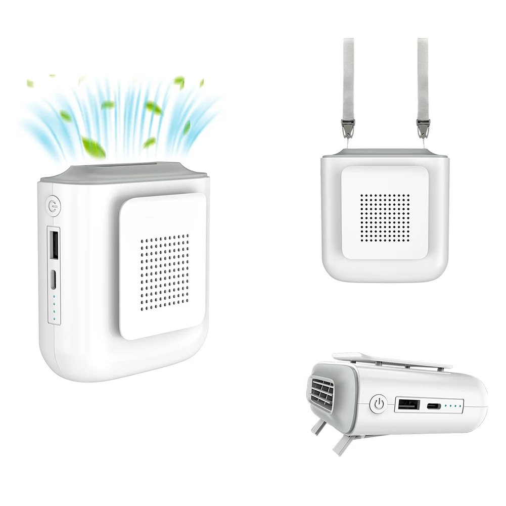 Kopen Draagbare Taille Clip Fan Persoonlijke Opknoping Hals Fan Zomer Draagbare Stille Cooling Outdoor Reizen Mini Taille Airconditioning Fan