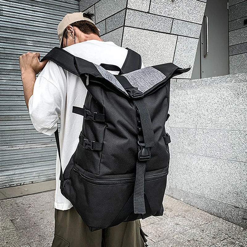 Rolltop Sport Training Bag Basketball Athletic Bag Multifunctional Gym Fitness Backpack Femme Men Sneaker Travel Bag Sportsbag