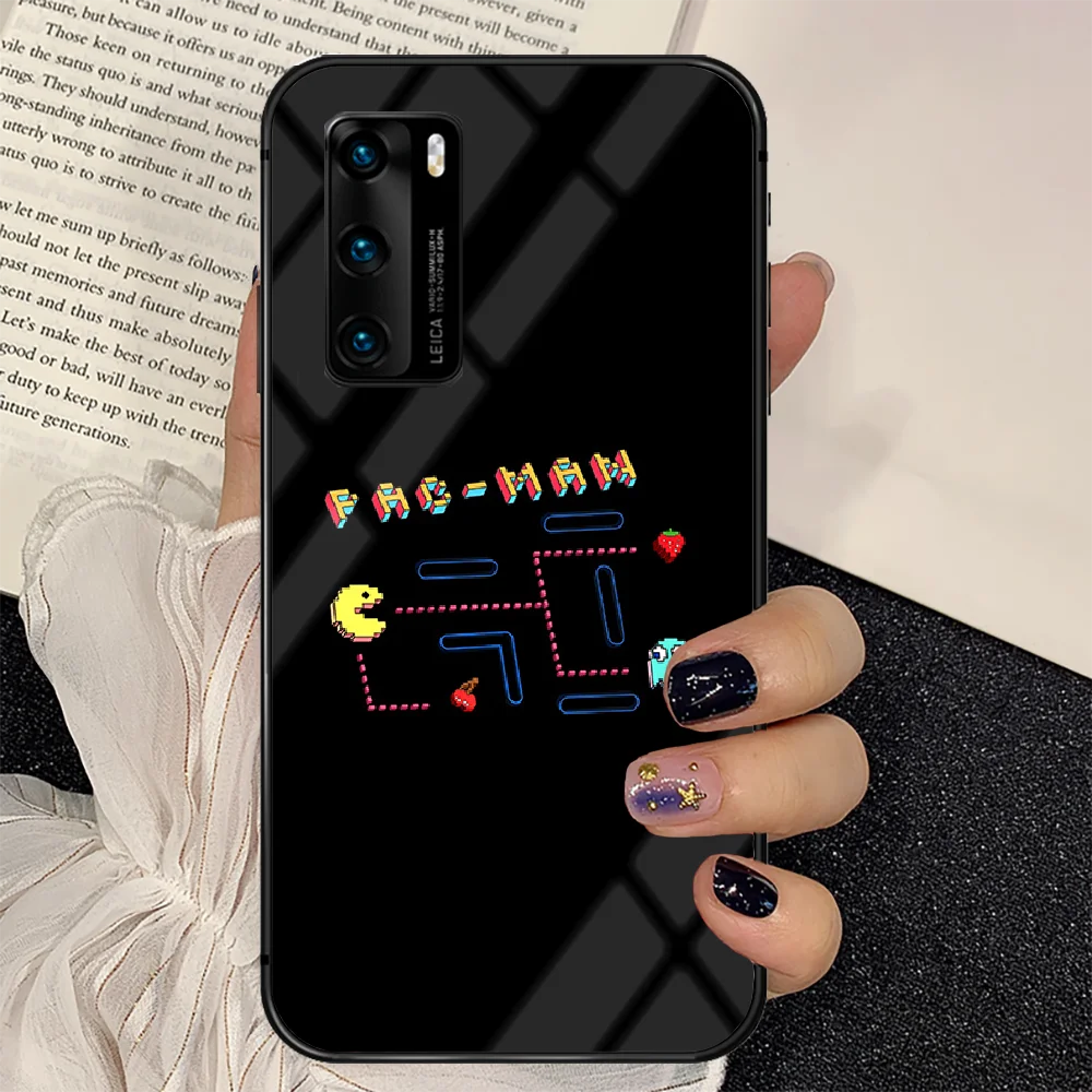

Classic arcade game Pac Man Phone Tempered Glass Case Cover For Huawei P Nova Mate 5T 20 30 40 E Pro Lite Smart 2019 2021