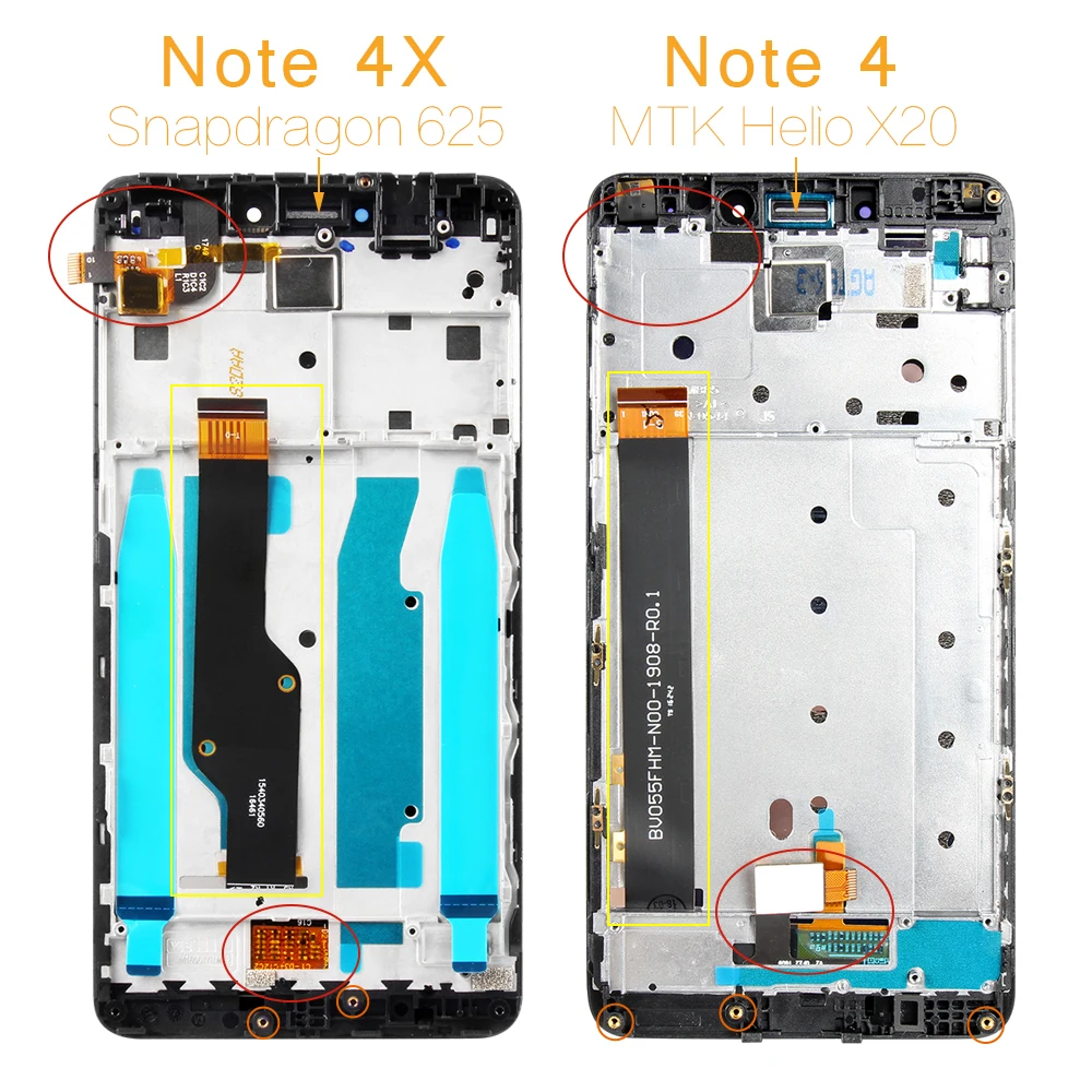 ЖК-матричный сенсорный экран Srjtek для Xiaomi Redmi Note 4X дигитайзер полная сборка рамка