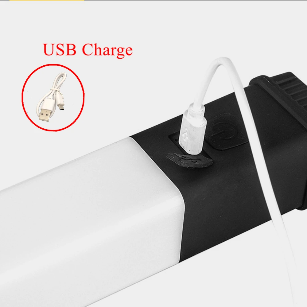 Многофункциональные светодиодные фонари 3 в 1 перезаряжаемые USB с двойным лучом