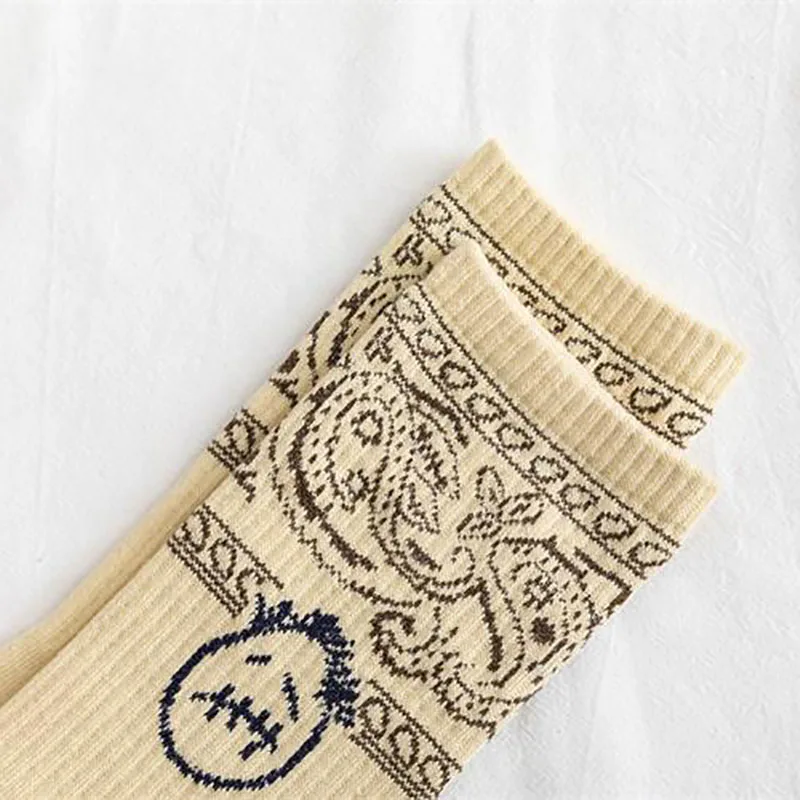 

Women Mid Tube Socks Funny Breathable Letters Cartoon Pattern Cotton Hip Hop Sports Sock Kawaii Skarpetki Damskie