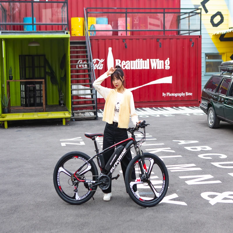 Электровелосипед из алюминиевого сплава 27 скоростей для взрослых 26 дюймов