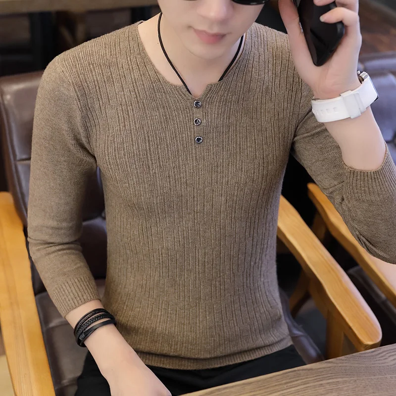 В 2019 году мужские свитера с плотными мужскими воротниками Мужская осенняя одежда