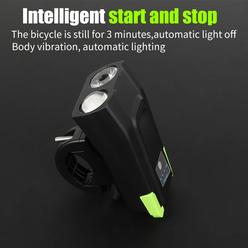 WEST BIKING 400 люмен светодиодный велосипедный светильник с рожком 4000 мАч