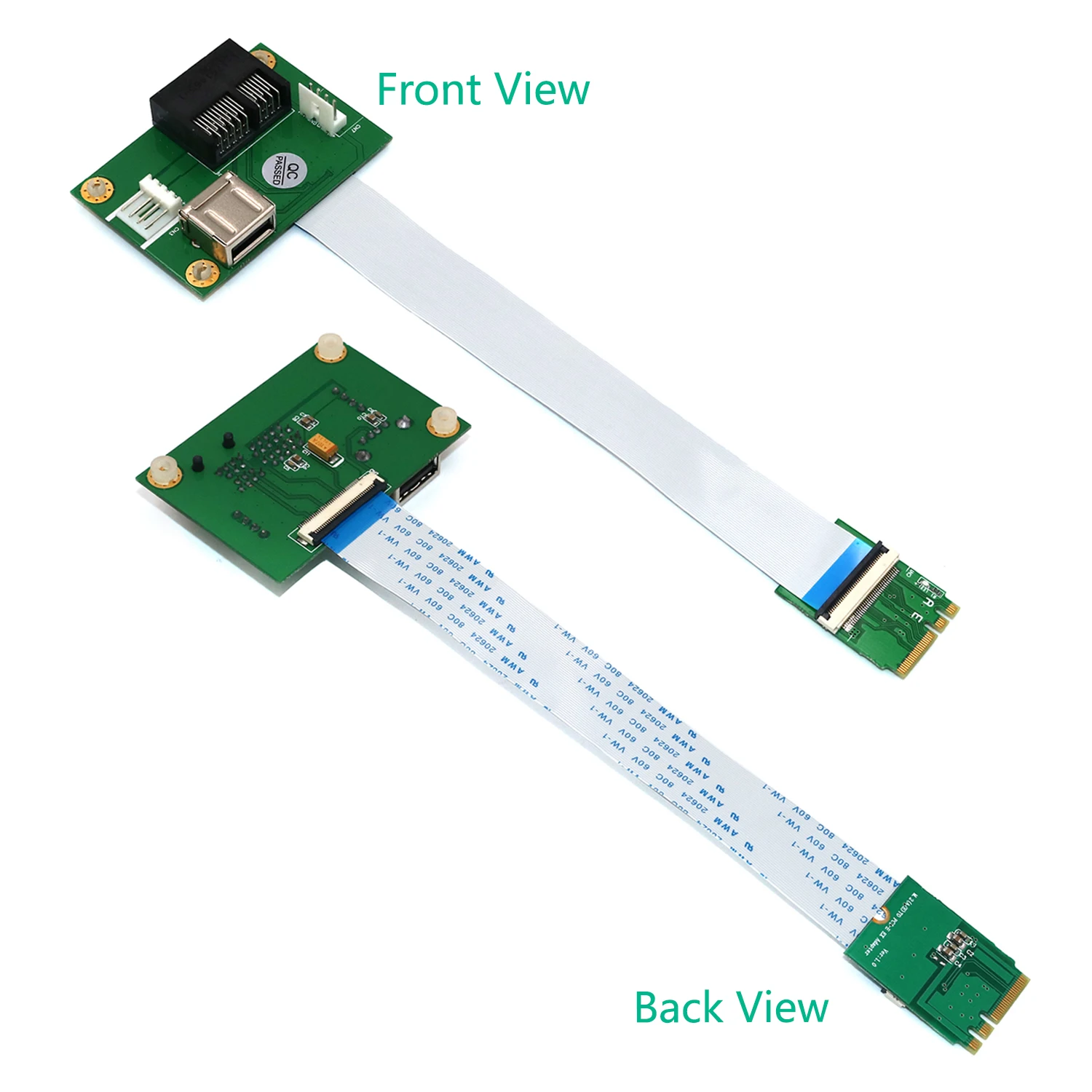 Переходник PCIE Riser NGFF M.2 Key A/E на PCI-E Express X1 + USB-адаптер с кабелем FPC 4-контактный кабель