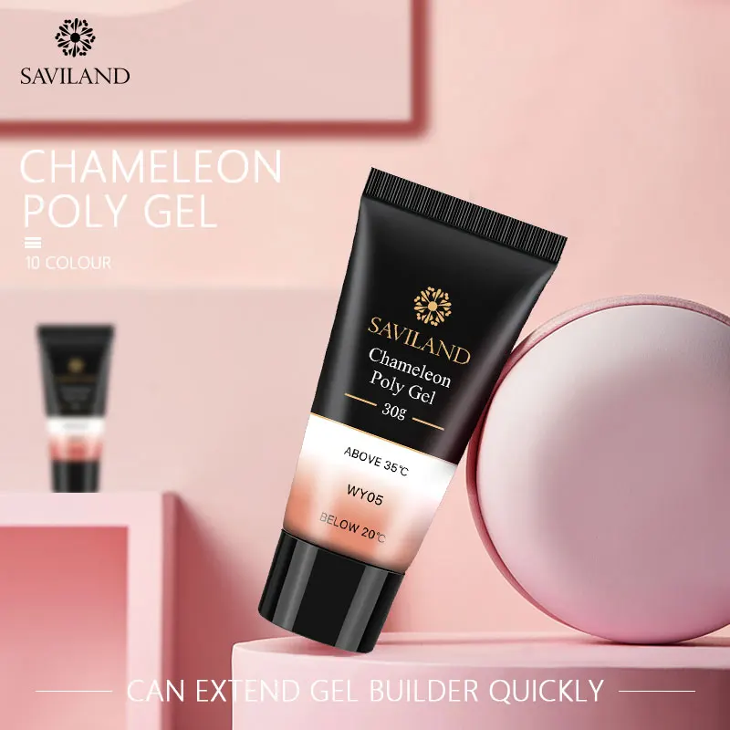 SAVILAND изменение цвета 30 мл 15 термальное наращивание ногтей быстро желе кристалл