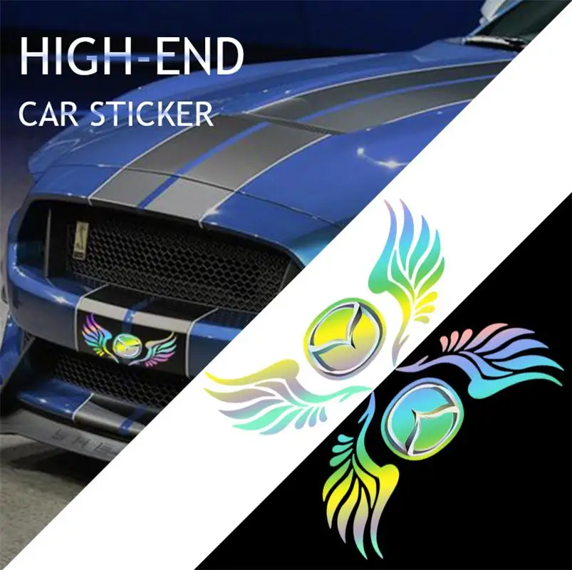 7 цветов светоотражающие автомобильные наклейки Angel Wings s лазерная наклейка на