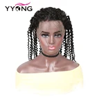 Yyong бразильские курчавые 360 кружевные фронтальные застежки 100% Remy человеческие волосы 360 кружевные передние швейцарские кружева Можно отбеливать 12-22 дюйма