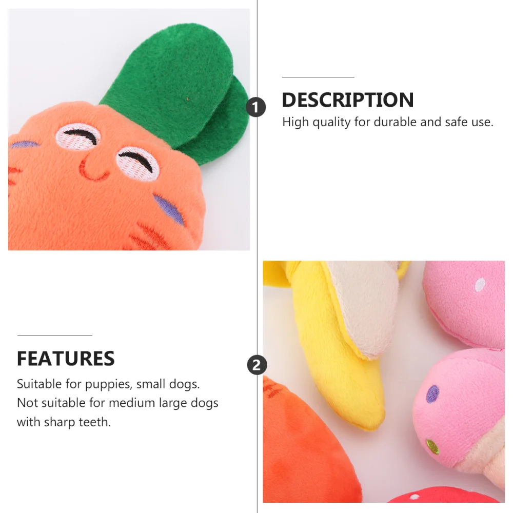 5 шт. пищалка Игрушки для маленьких собак пищевые животные плюшевые игрушки