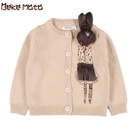 baby girl cardigan long sleeve toddler tops cartoon rabbit doll kids girls sweaters cotton knit autumn childrens sweaters 1 6y