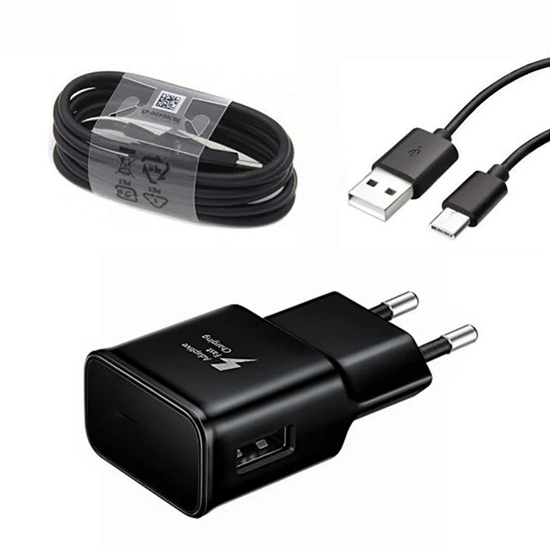 Для samsung S10 A50 A70 быстрое зарядное устройство usb type-C адаптивный кабель Быстрая зарядка зарядное устройство для samsung S10E S10 plus S9 S8 Note 10 8 9