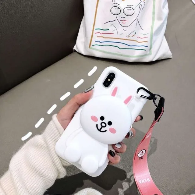 3D Cartoon Totoro Cony Sally Zipper Wallet Phone Case For Huawei P30 P20 Mate 20 Pro Lite Plus Cute Soft Silicone Cover |