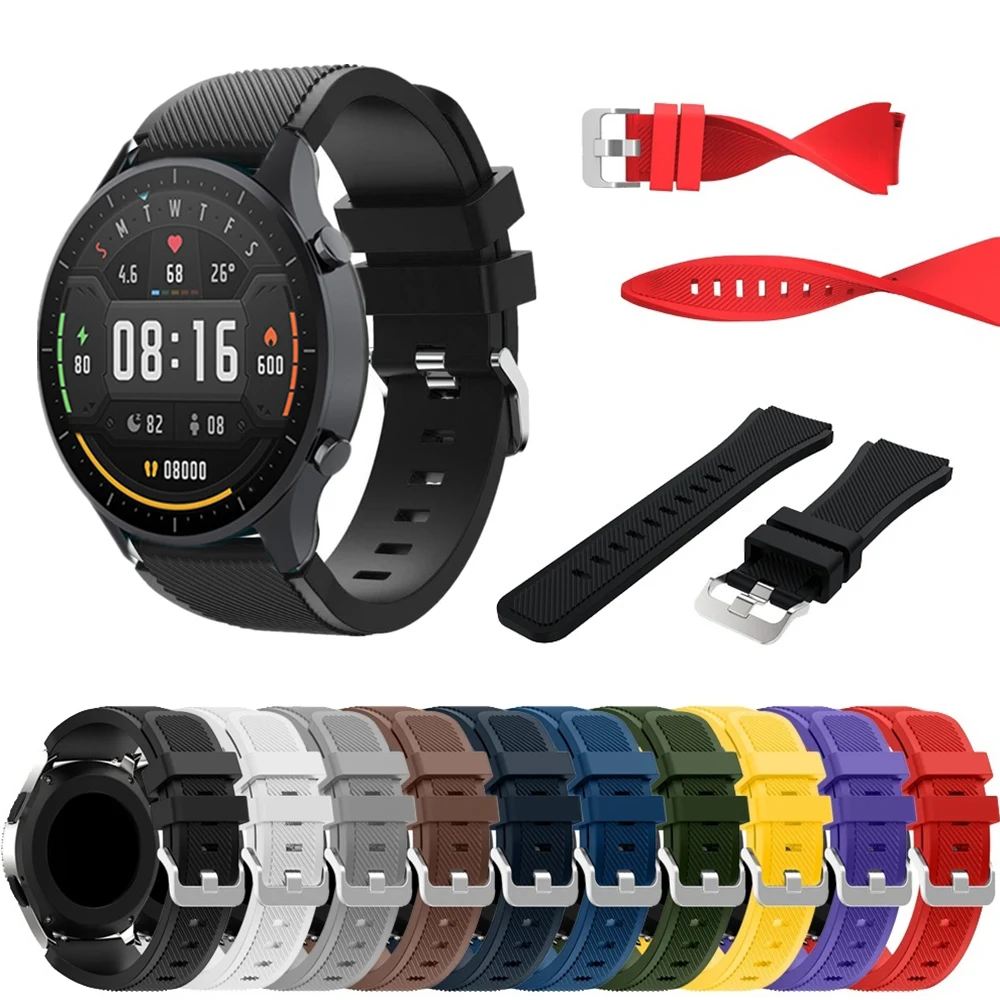 

Ремешок силиконовый для Xiaomi Mi Watch, цветной спортивный браслет для смарт-часов Zepp Z, водонепроницаемые аксессуары, 22 мм