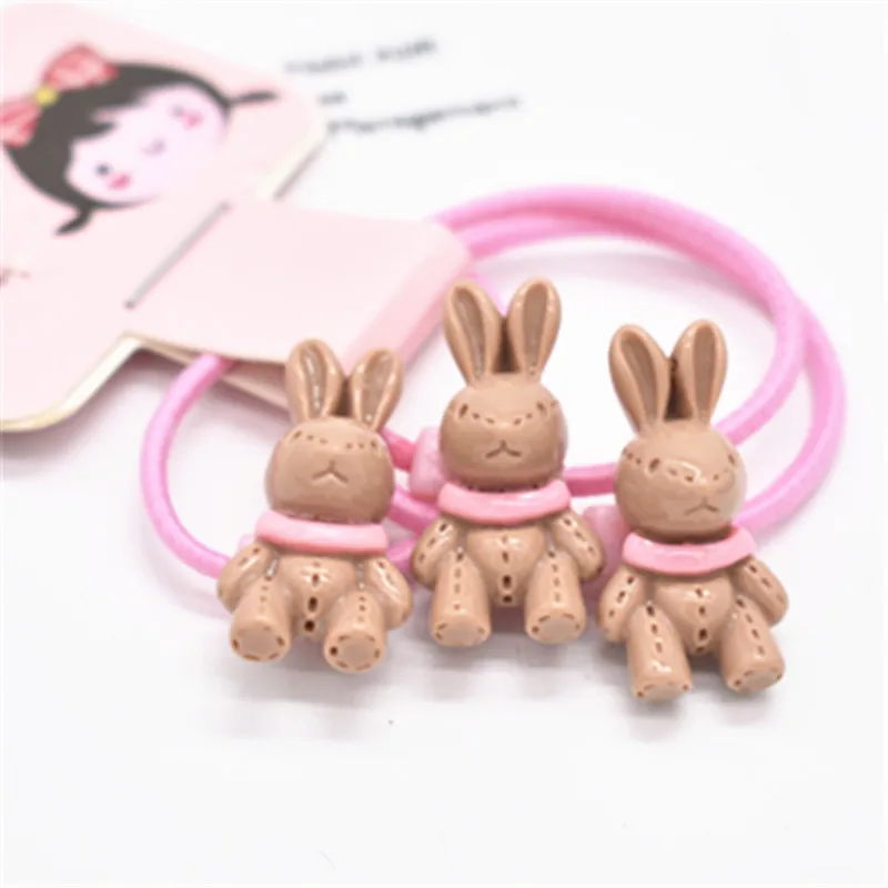 3PCS Koreaanse Acryl Animal Konijn Haar Tie Kids Hart Elastieken Elastiekjes Haaraccessoires Meisje Gift Mini Elastische t | Аксессуары