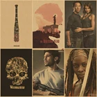 Купите три, чтобы отправить одну Ходячие мертвецы серии, ретро постер из крафт-бумаги, украшение для кофейни, картина