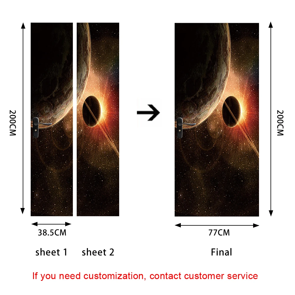 

Halo Stars DIY Door Wall Stickers Home Decor Living Room Porch Art Mural Self-adhesive Removable Peel & Stick Vinly Wall Poster