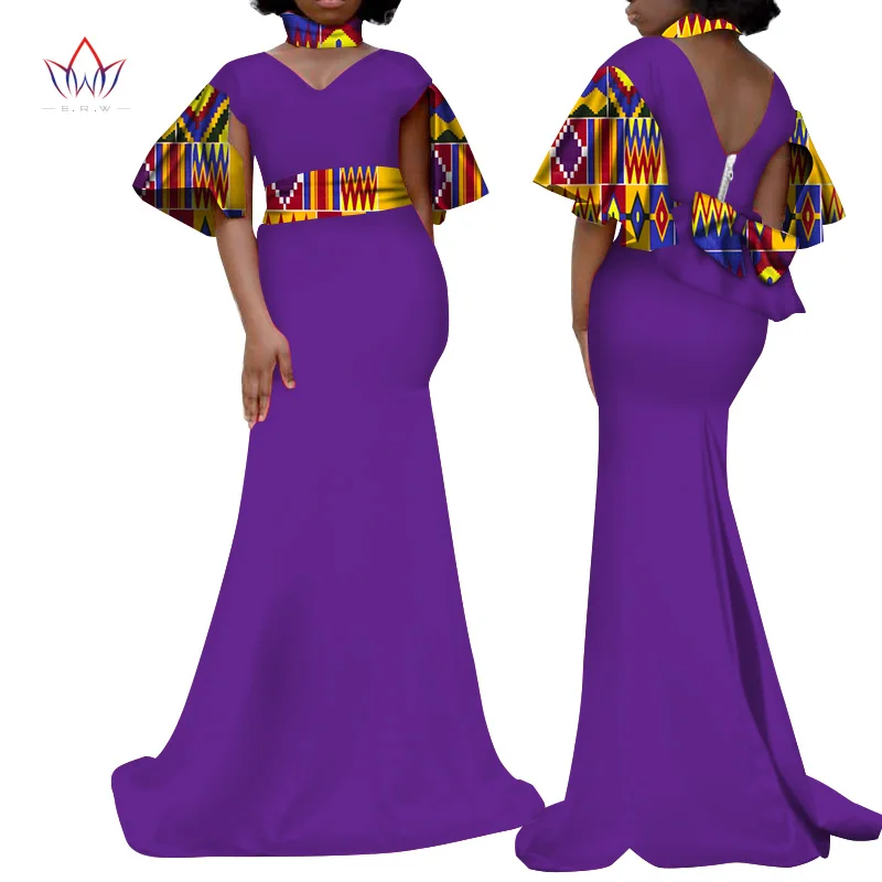 

plus size women clothing Maxi Dress Dashiki african v-Neck dress for women in african clothing party long dress 4xl other WY3342