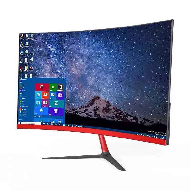 

24 inch 23.8" LED/LCD Curved Screen Monitor PC 75Hz HD Gaming 22/27 Inch Computer Flat panel display VGA/HDMI Interface