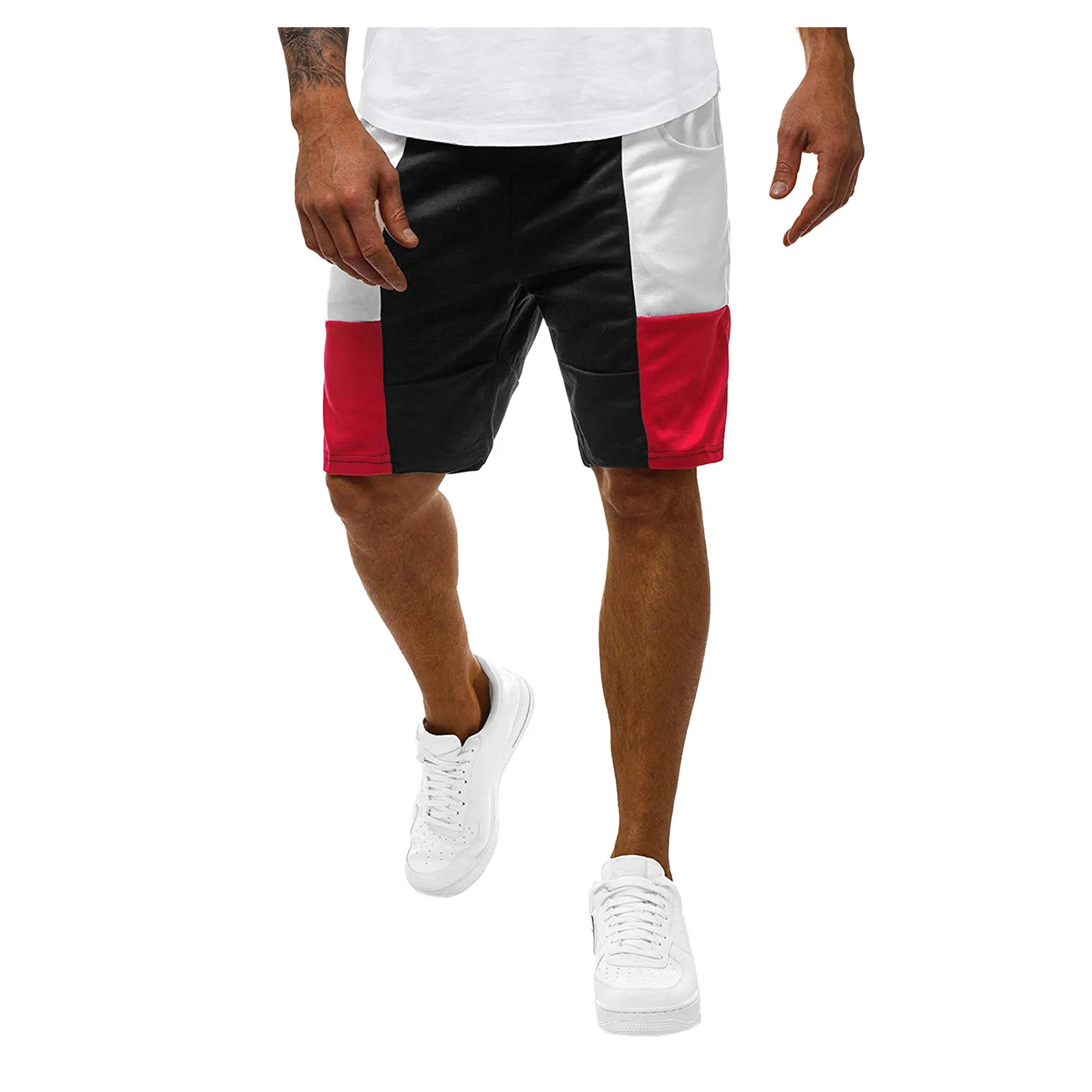

Быстросохнущие шорты для бега, мужские спортивные Бермуды для фитнеса, тренировочные шорты, летние мужские красные черные спортивные брюки...