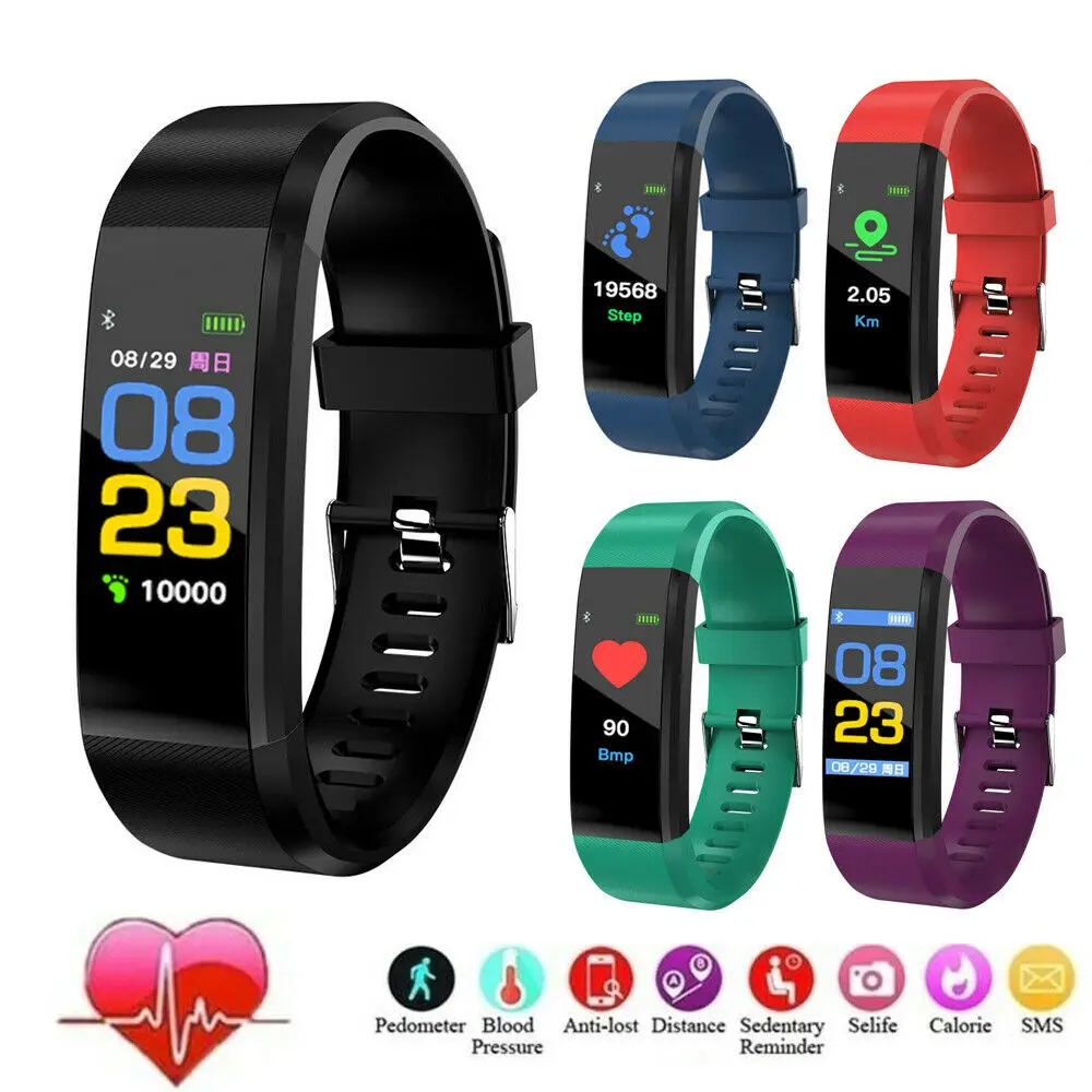 ID115Plus Смарт часы для мужчин и женщин фитнес трекер умный браслет Bluetooth Носимых